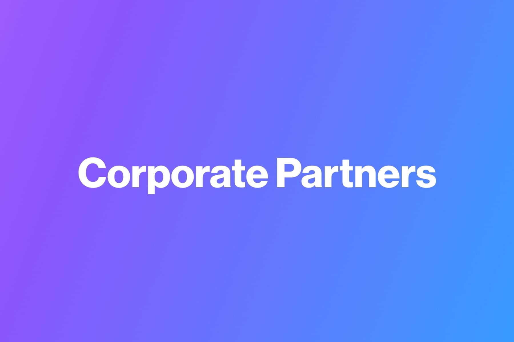 View corporate partnership options