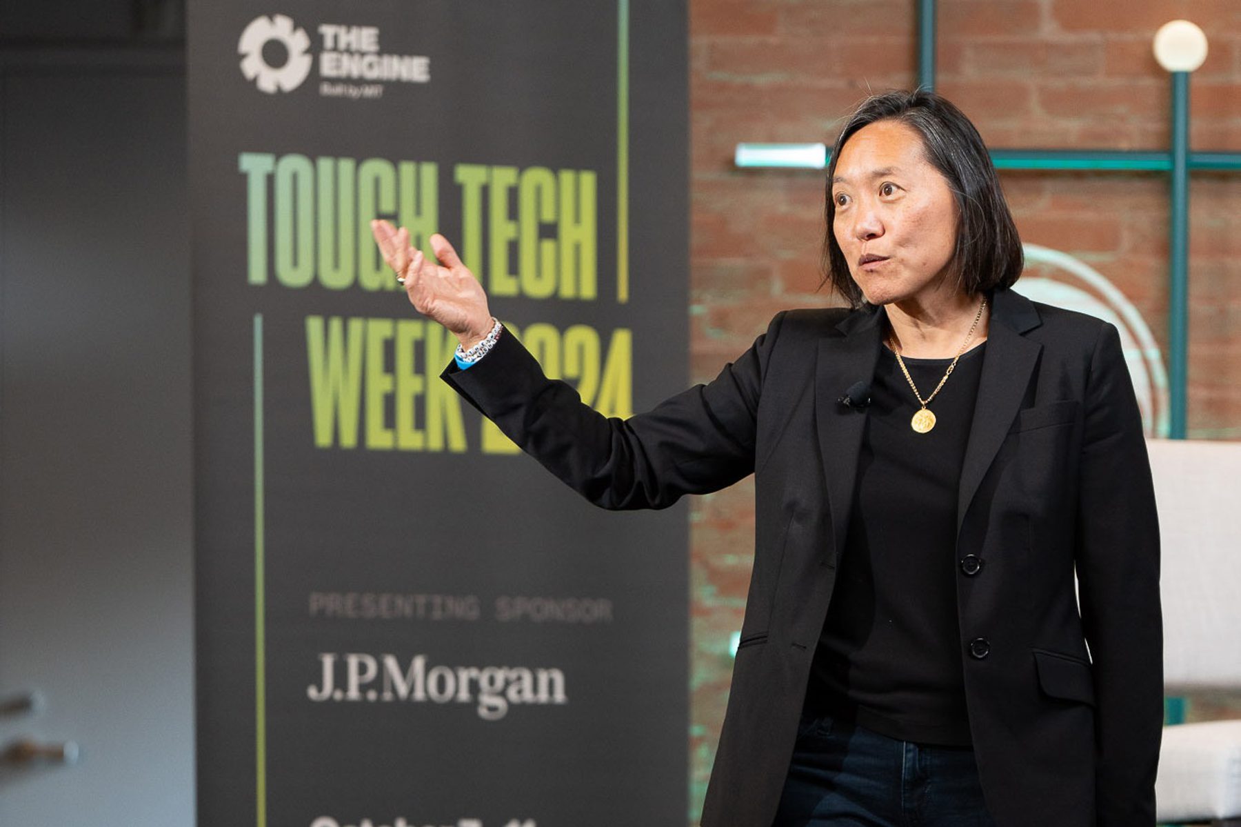 MA Secretary of Economic Development Yvonne Hao speaks to the power of Team Massachusetts at the inaugural Tough Tech Week 2024.