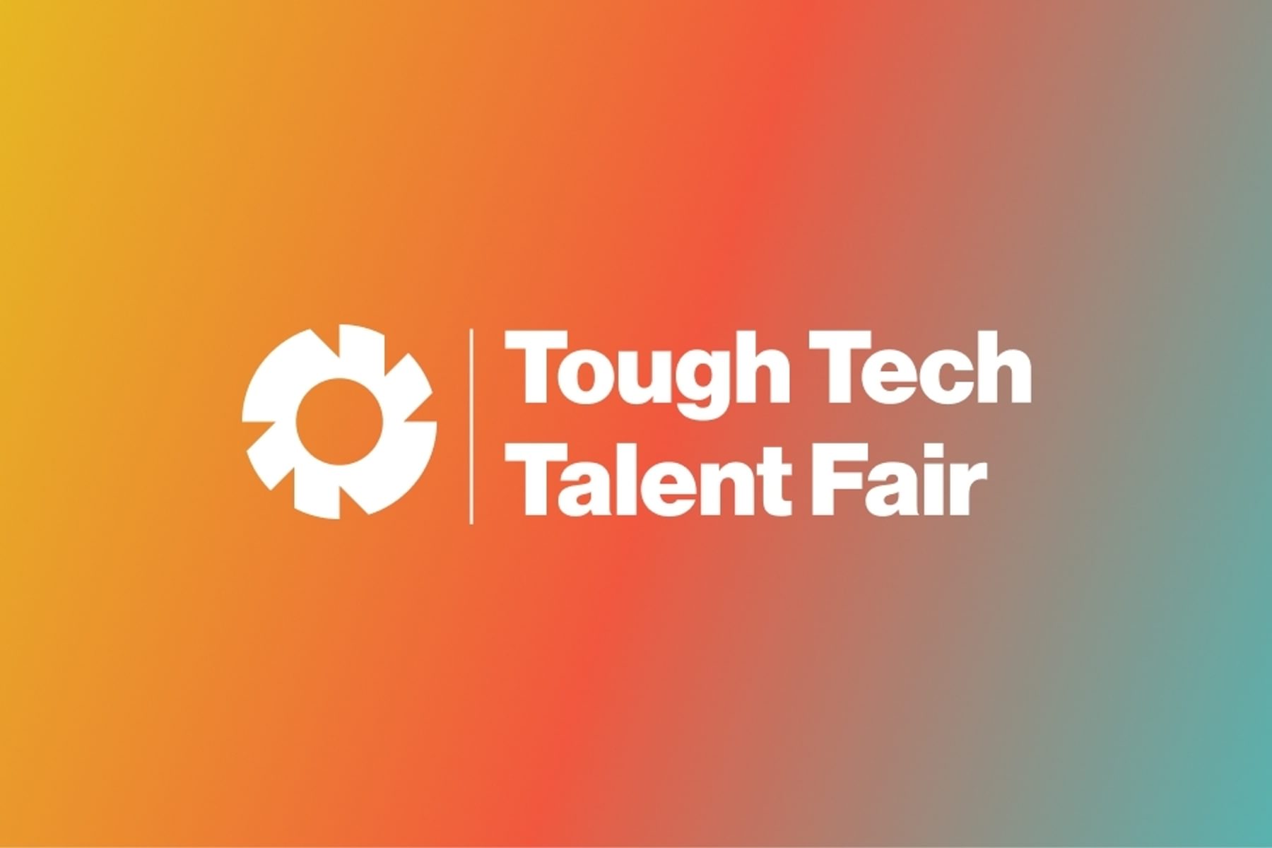 The Tough Tech Talent Fair logo over a gradient background.